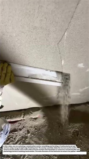 Manual Wall Plaster Finishing Using Straight Edge Tool | Construction Work Education.