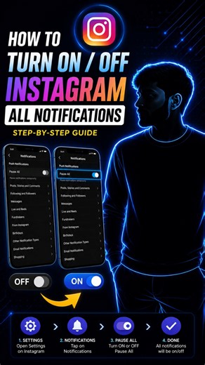 How to Turn Instagram Notifications ON/OFF 🔔 | Instagram Tips 2026