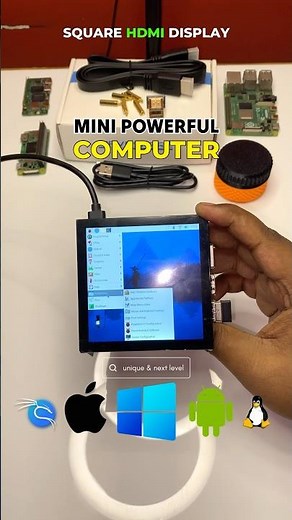 Raspberry Pi Display 4 inch Square Touch IPS LCD Next Level Advance Features #shorts #gadgets #tech