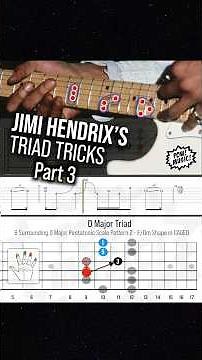 How Hendrix mixed TRIADS Into his Solos Part 3 #shorts #guitarlesson #jimihendrix #cagedsystem