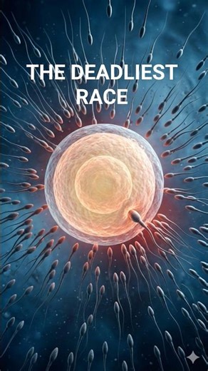300 Million Sperm… Only ONE Survives 😳 #biology #science #pregnancy #shorts