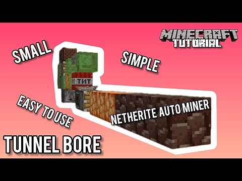 Tunnel Bore | Minecraft 1.21 Redstone Tutorial