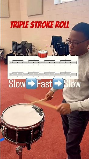 🥁Triple Stroke Roll Made Easy | Beginner Rudiment Breakdown🥁 #drums #rudiments #keltonnorris