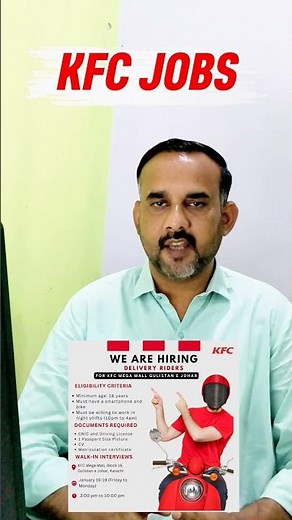 Jobs Alert | Delivery Riders Vacancies - KFC Jobs #kfcjobs #jobs #newjobs