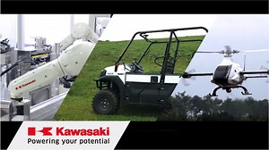 One of the themes in the “Group Vision 2030 - Business Direction” announced by Kawasaki in November 2020 was logistics solutions utilizing advanced smart mobility. This advanced smart mobility describes the optimal mobility for future logistics systems, created through the synergy between our robot technology and our air and land transportation systems. We will propose specific solutions to the problem of the future working population by making completely unmanned and remotely. About Group visio