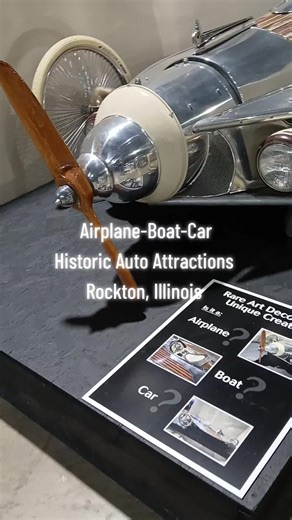 #custom #unique #airplane #boat #museum Airplane Boat Car at Historic Attractions in Roscoe, Illinois