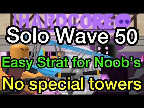 How to Solo wave 50 Easy Hardcore gem grind - TDS