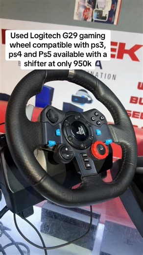 Used Logitech G29 gaming wheel compatible with ps3, ps4 and Ps5 available with a shifter at only 950k #paritekuganda #gaming #foryoupage