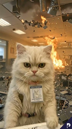 😼💣 "BYE,MONDAY" #aicat #aicatvideo #catshorts