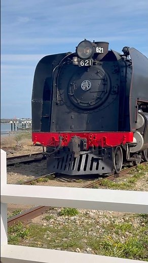 Steamranger Heritage Railway Steam Locomotive 621 on the Cockle Train at Goolwa, S Australia 3/9/25