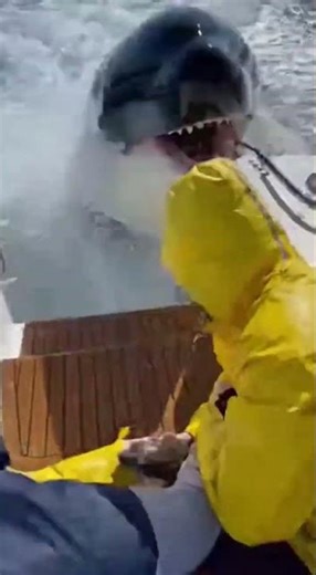 Otter Pulled to Safety as Orca Bites the Swim Platform!