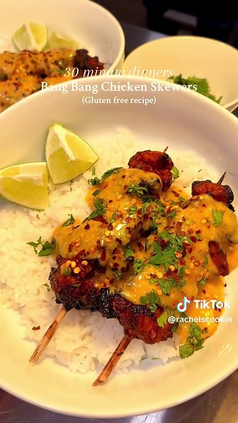 Delicious Bang Bang Chicken Skewers in 30 Minutes