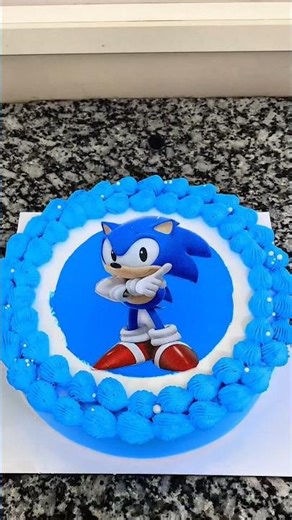 Sonic the hedgehog theme cake decoration 🎂🩷 #trending #cake #viral #cakedecorating #sonic