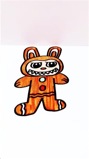 How to draw a cute Christmas step by step #art #shorts