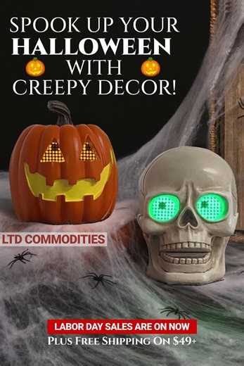 4.6K views · 62 reactions | From warm fall accents to spooky décor, we’ve got everything you need to style your home this season. ✨  Labor Day Sale is ON:  Check out a new deal every day through Monday!  Plus, FREE Shipping on $49+ (no code needed).  Shop Harvest & Halloween now ➡️ https://shorturl.at/vdRKq #LaborDaySale #HalloweenDecor #FallVibes #HarvestSeason #HomeDecor #LTDCommodities | LTD Commodities | Facebook