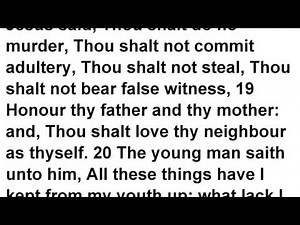 Matthew 19 KJV Read Along Audio Bible with Scrolling Text