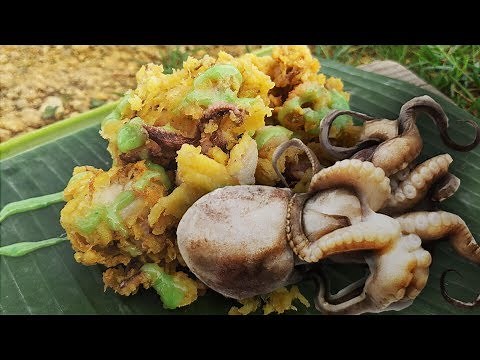 Crispy Deep-Fried Octopus 🐙 | Camping & Cooking | Man Camp Cook