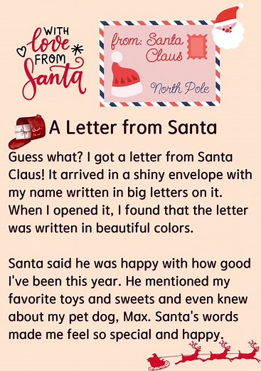 A Letter From Santa #letterfromsanta #santa #aletter #fyp #fory #english #englishlesson #englishclass #englishteacher #learnenglish #englishstories #dailyenglishpractice #dailyenglish