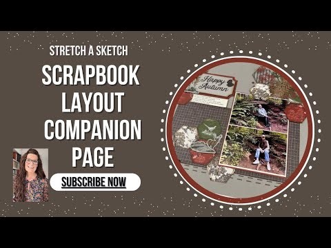 Double Page Scrapbook Layout | Autumn Toile Sketch with Cricut Process