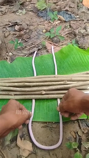 simple knot remembering wooden twigs #knot #knottying #rope #outdoorskills