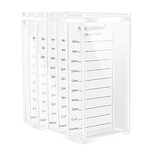 NAGARAKU Acrylic Lash Extension Organiser Storage False Eyelash Pallet Volume Boxes Makeup Holders Tools Case Lashes Container 5 Layers with 250 Tape Strips…