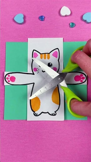 Making a Cute Kitty Surprise Greeting Card for Your Friend 😻✨