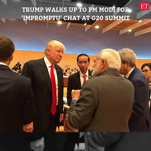202K views · 284 shares | US President Donald Trump today walked up to PM Narendra Modi for "an impromptu interaction" | The Economic Times | Facebook