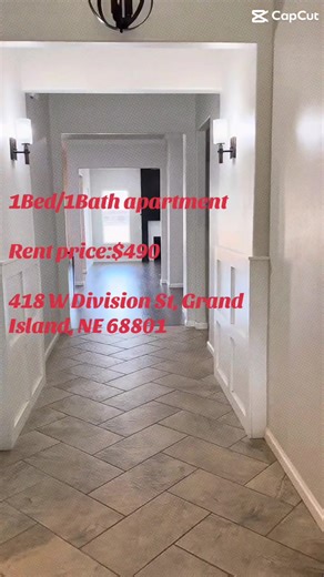 1Bed /1Bath apartment Price:$490 418 W Division St, Grand Island, NE 68801 Text me for more details;(559)283 2758 #tiktokshopfind #apartmenttour #grandislandnebraska #1bedroomapartment #fypシ゚viral