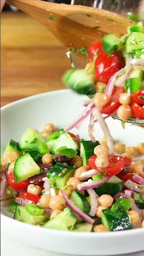 Mediterranean Chickpea Salad #dinnerrecipes