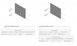 Demolished window - best practice to preserve opening in wall and maintain correct phases in items