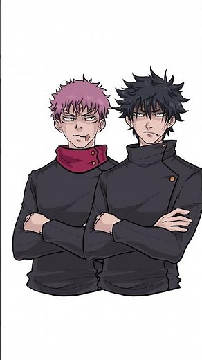 YUJI AND MEGUMI #jujutsukaisen #megumi #itadori