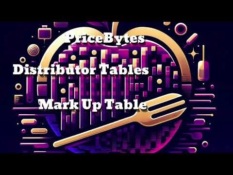 Distributor Tables - Mark Up Table