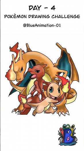 Day 4 Pokémon Drawing Challenge: Charmander, Charmeleon, & Charizard Triple Draw!