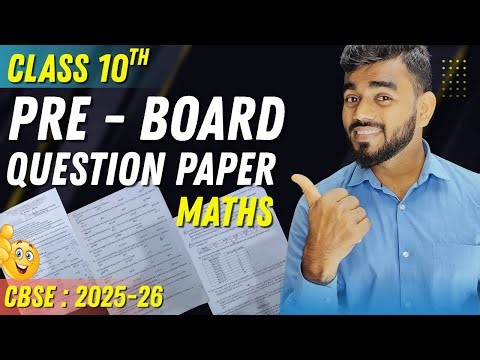 CBSE Class 10 Maths Pre Board Question Paper 2025 | Niraj Mathur | Maths Mock test class 10th 2025