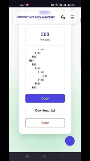 Generate texts upto 1000 times