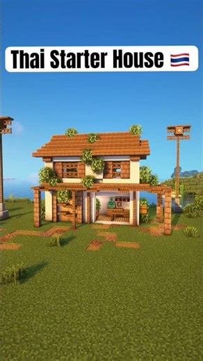 Minecraft Thai Starter House 🇹🇭 #shorts