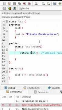 90% Fail This C++ Interview Question | Private Constructor in C++ #cplusplus #coding #cpp #coding