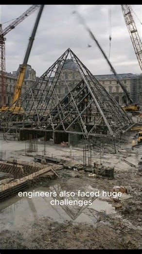 How the Louvre Pyramid Was Built 😳 #louvrepyramid#louvre#paris#construction#engineering