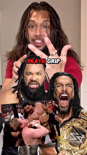 Jacob Fatu crashes out on Roman Reigns with the “Tongan Death Grip” 😖 #kiddiaz #shorts
