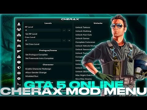 [ShowCase] Cherax Mod Menu - Gta 5 Online / Divine Hacks For GtaV / Many Functions / FREE [2025]