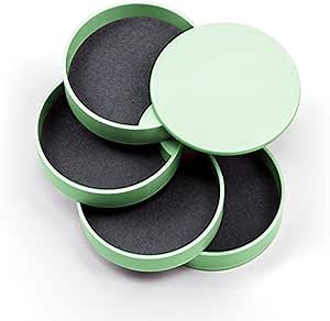 WMM Small Jewelry Organizer Box Earring Holder Organizer for Women Rotatable Jewelry Storage Box with Lid, 4-Layer Travel Jewelry Case Organizer for Bracelets Rings Earrings