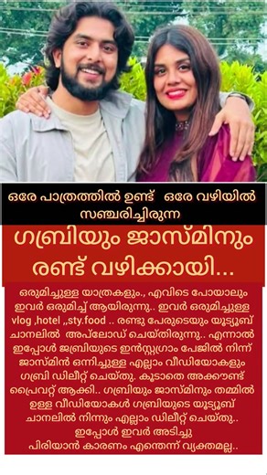 ഡിസംബർ തുടങ്ങിയശേഷം ഇരുവരും ഒരുമിച്ചുള്ള വീ‍ഡിയോകളോ പോസ്റ്റുകളോ എവിടേയും ഇല്ല.#malayalamshorts
