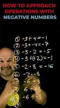 How to Approach operations with negative numbers