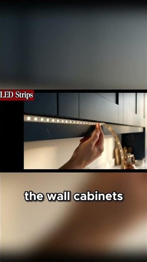 LED Strip lighting |Under cabinet lighting! INSTAL! #diy #kitchenfinds