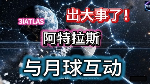 它活了！阿特拉斯用神秘脉冲唤醒了沉睡的月球！月球内部究竟隐藏着什么？星际访客3iatlas真相令人震惊！