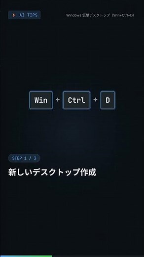 【Win+Ctrl+D】仮想デスクトップで作業切り替えの無駄をなくす！