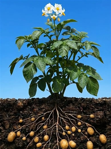 Time-lapse video of potato growth #PlantLifecycle #Gardening #Botany #NatureLovers #PlantTok #SeedToPlant #UndergroundWorld