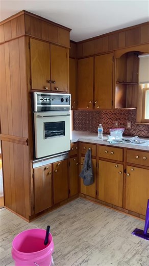 Since you all loved the cabinets in my last video here’s a before and after 💕 the cabinets and hardware are the originals from 63! Comment for paint color!