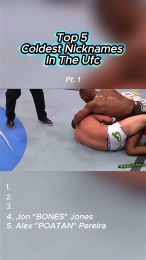 Top 5 Toughest Nicknames in the UFC 😤🔥 Like and SUB!! #ufcfightpass