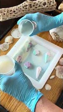 Ocean-Inspired Melt & Ppur Soap Tutorial 🐚 #SoapMaking #MeltAndPourSoap #DIYSoap